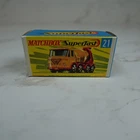 Vintage Lesney Matchbox #21 Yellow Foden Concrete Truck - BOX ONLY NO CAR