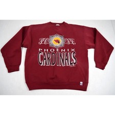 Vintage NFL Sweatshirt Phoenix Cardinals Size M/L 80s 90s Logo 7 Red c.1988-1993