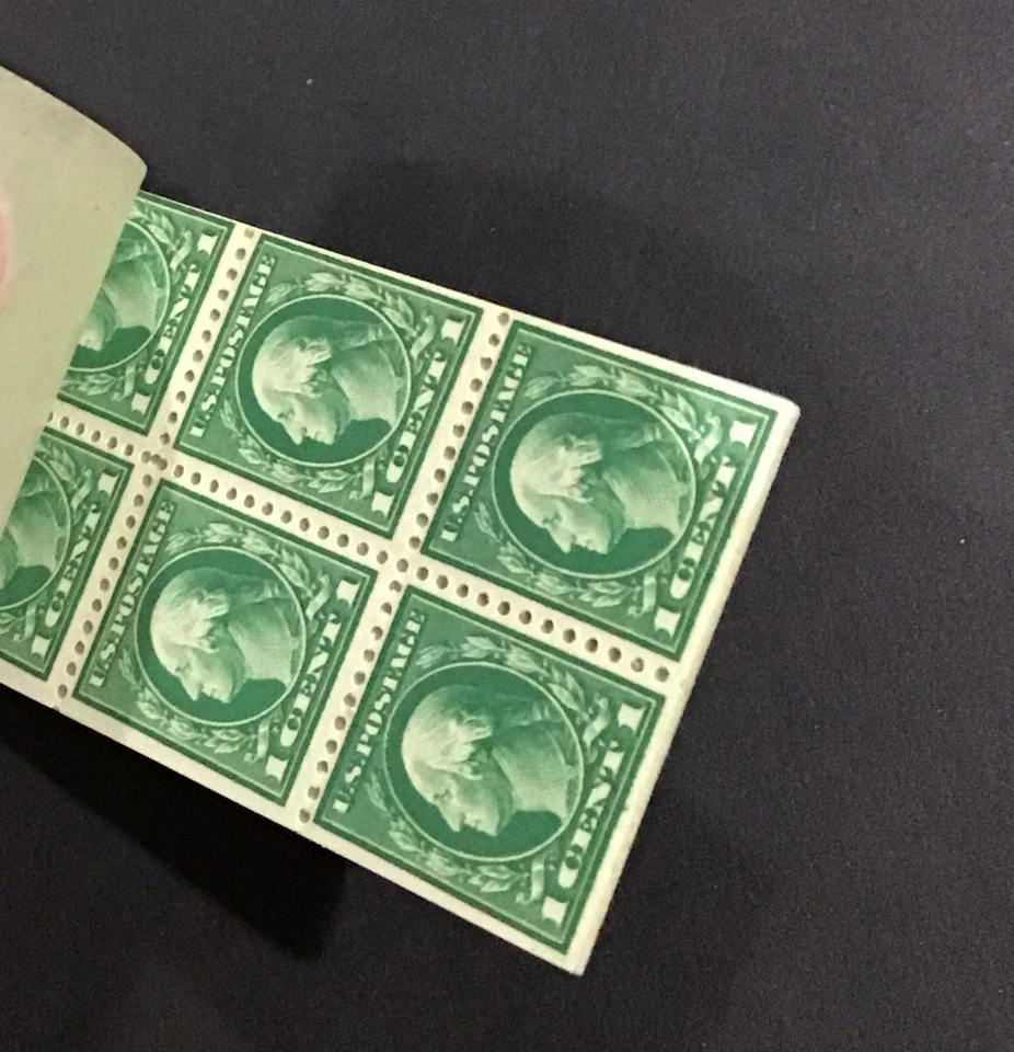 US 1917-1923 VF-XF MNH  Sc#BK55, 1c Washington Booklet. Cv$110,            (W45) - Image 2 of 3