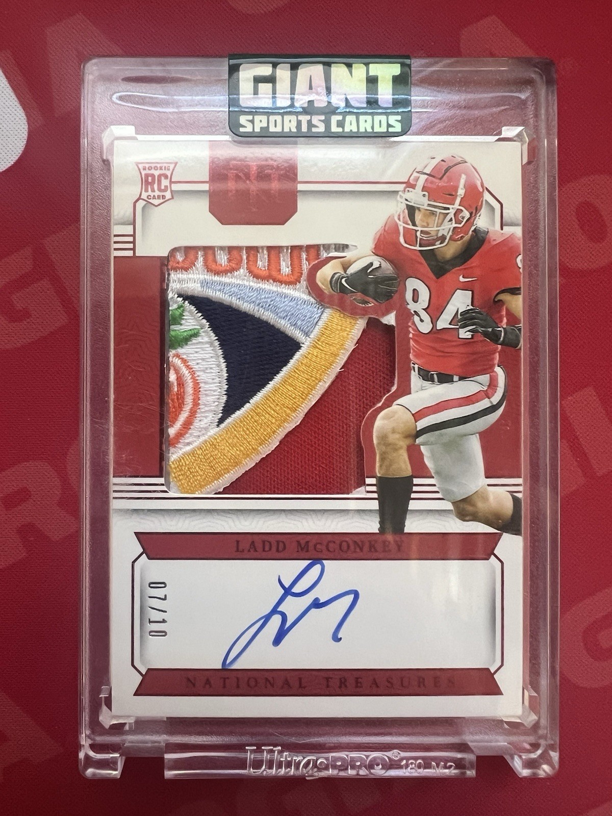 Ladd McConkey Orange Bowl Autographed Patch Card Limited to 10