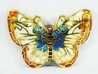 Double-Side Cloisonne Enamel Butterfly Figurine, Pendant Charm Jewelry Ornaments