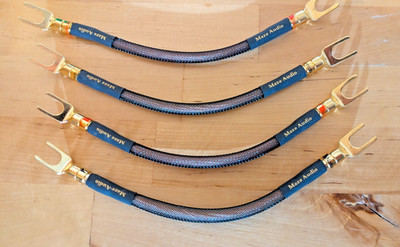 Maze Audio Reference Series Speaker Jumper Cables - 9'' | w/spades & 10 gauge OFC