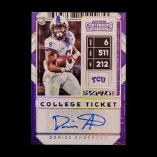 2020 Panini Contenders Draft Picks College Ticket Autograph/10 Darius Anderson