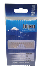 10 Hand Tied Hands FUJI-YAMA - Hook 1063N Size 16 - Thread 0.12 - 70 cm - FL273