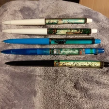 Variety Of Five Vintage Floaty Pens #32