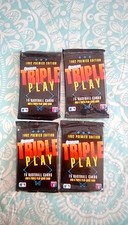 1992 Donruss Premier Edition Triple Play MLB Baseball Card Packs (Lot Of 4) 