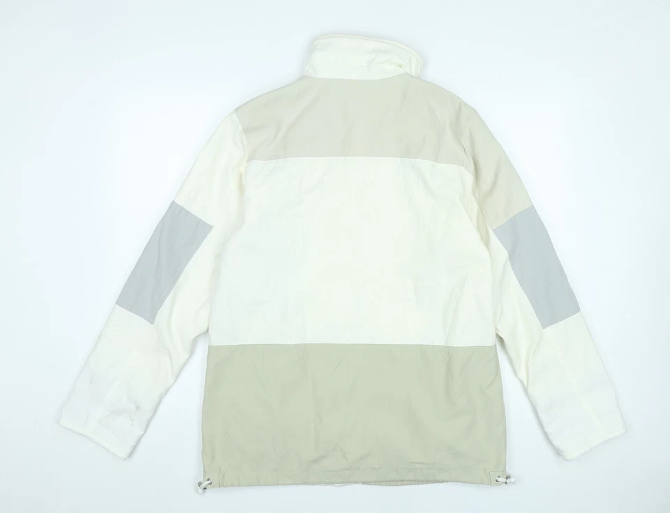 Mulberry Street Womens Jacket Small Beige Grey White Windbreaker - Image 3 of 4