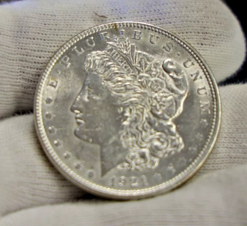 1921  US Morgan Silver Dollar $1 AU+