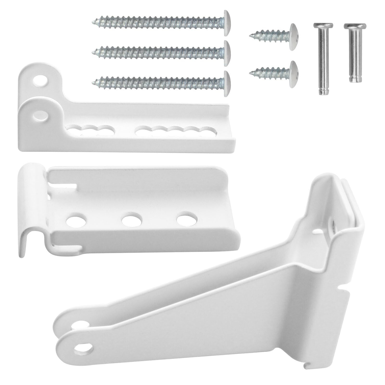 Storm Door Closer Bracket in White Color Reinforced Repair Jamb Bracket Compa...