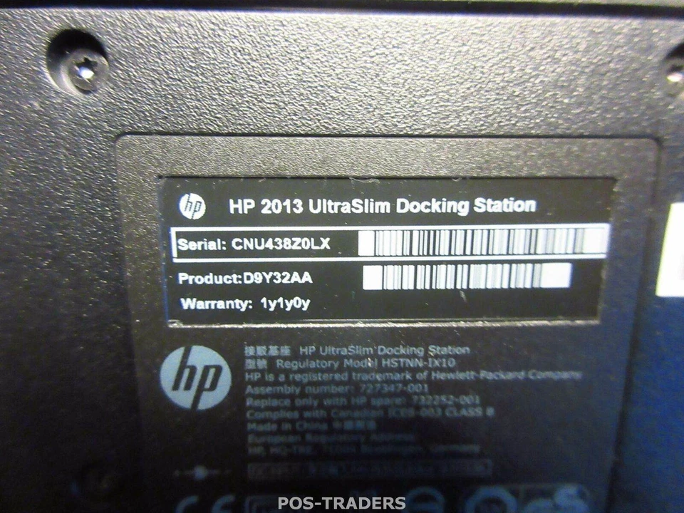 HP D9Y32AA Docking Station for HP ProBook EliteBook Folio Revolve Zbook EXCL PSU - Bild 3 von 3