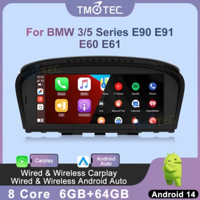 8.8"IPS Android 14 Autoradio GPS BMW 3er E90 E91 E92 E93 5er E60 E61 E63 E64 CCC - Bild 1 von 4