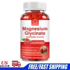 500mg Magnesium Glycinate Gummies Improve Sleep Promotes Cognition & Focus 60pcs