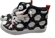 Disney Minnie Mouse Sneakers Shoes Sequins child's size 4/5 hightop GUC