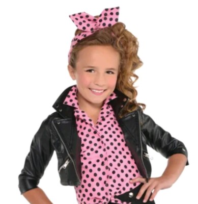 CK149 50s Sweetheart Child Red Girls 1950s Grease Book Week Halloween Costume