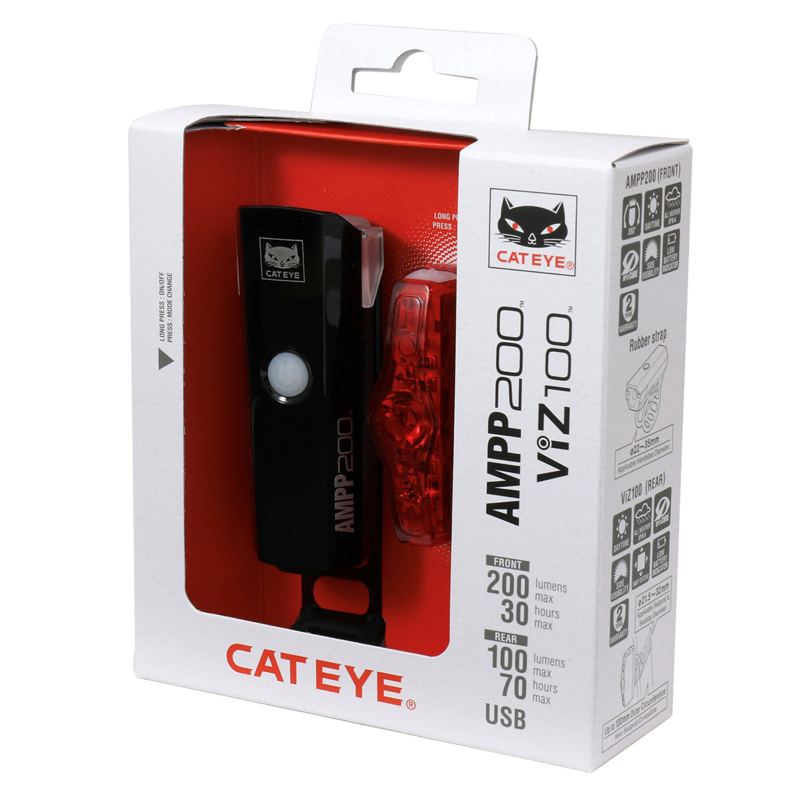 CatEye AMPP 200/ViZ 100 Light Set