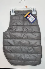 Dog Puffer Jacket Gray Top Paw Medium Fleece Lined Coat M