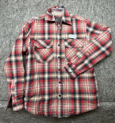 Grizzly Mountain Flannel Jacket Shirt Plaid Sherpa Lined Size S/P