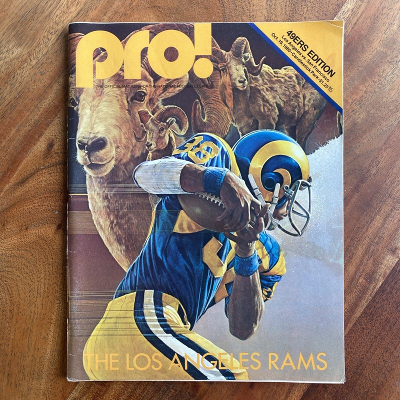 VINTAGE RARE October 19 1980 LA Rams San Francisco 49ers Gameday Program