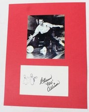 Glenn Allison Professional Bowler Hand Signed Autographed 3X5 Card Photo Set Mat