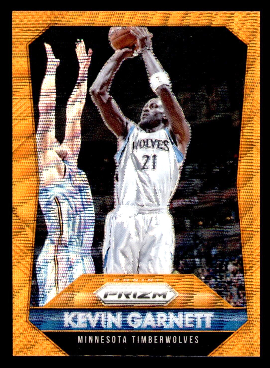 2015-16 Panini Prizm Kevin Garnett Orange Wave Prizm #6 - Minnesota Timberwolves
