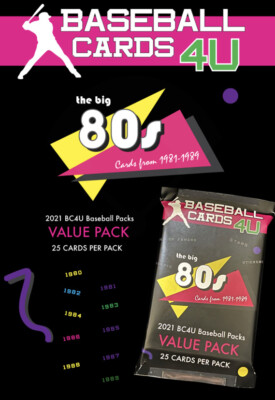 Baseball Repack GRAB Pack 80 s 25 Card Lot Topps Fleer Bowman HOF Errors Rookies