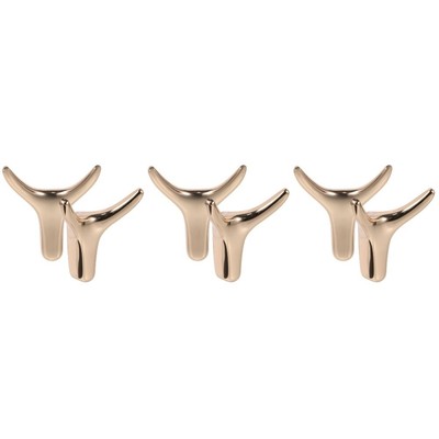 6 Pcs Lebensmittel Lagerung Deer Geweih Mantel Metall Halter