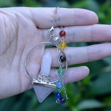 Pendel Chakra Edelstein Hexagon Spitze Pyramid Pendule Pendolo Pendulo Pendulum