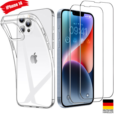 Handyhülle für iPhone 14 / Pro / Max /Plus Schutzhülle inkl. 2x Glas Panzerfolie