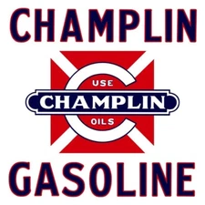 Champlin Gasoline & Oils NEW Sign: 18" SQUARE USA STEEL XL Size 4 lbs