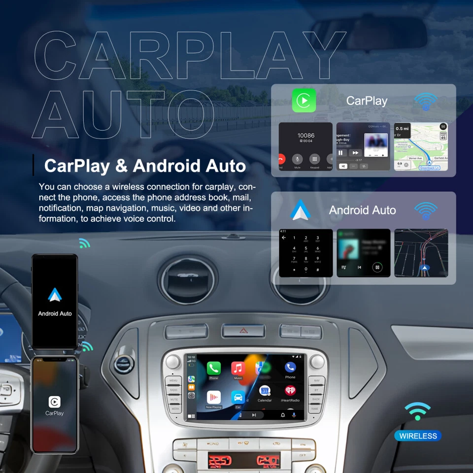 Autoradio DAB+ Für Ford Mondeo MK4 2008 2011 Android 15 Carplay GPS 64GB +Kamera - Bild 4 von 4