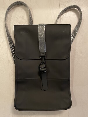 RAINS Mini Flap Backpack Waterproof Black  Waterproof NWT