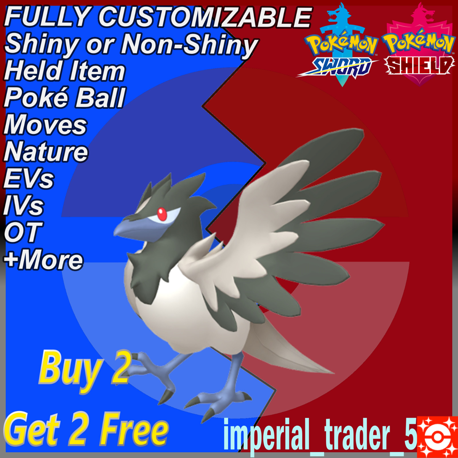 Pokémon Sword and Shield Any ✨Shiny Pokémon ✨ Customizable W/ Best 6IV  Pt. 1