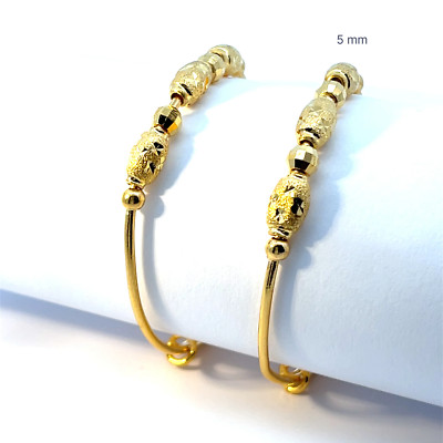 One Pair of 24K Solid Yellow Gold Baby bangles 8.2 Grams | eBay