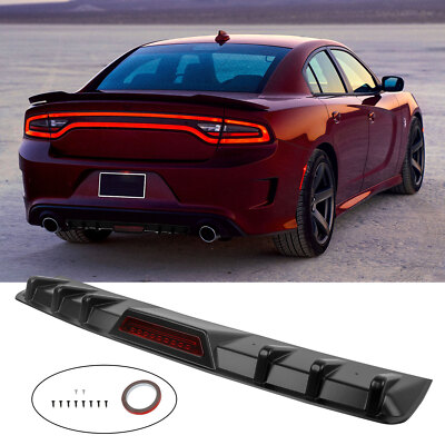 For Dodge Charger SRT Rear Bumper Diffuser Spoiler Lip Splitter Matte Black