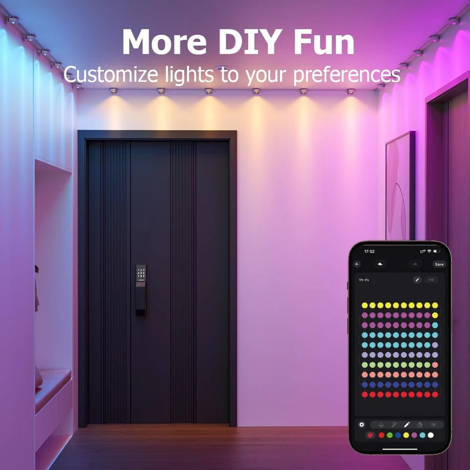 Christmas Lights Indoor/Outdoor, Eternity String Lights IP67 Waterproof, 66Ft RG - Image 3 of 4