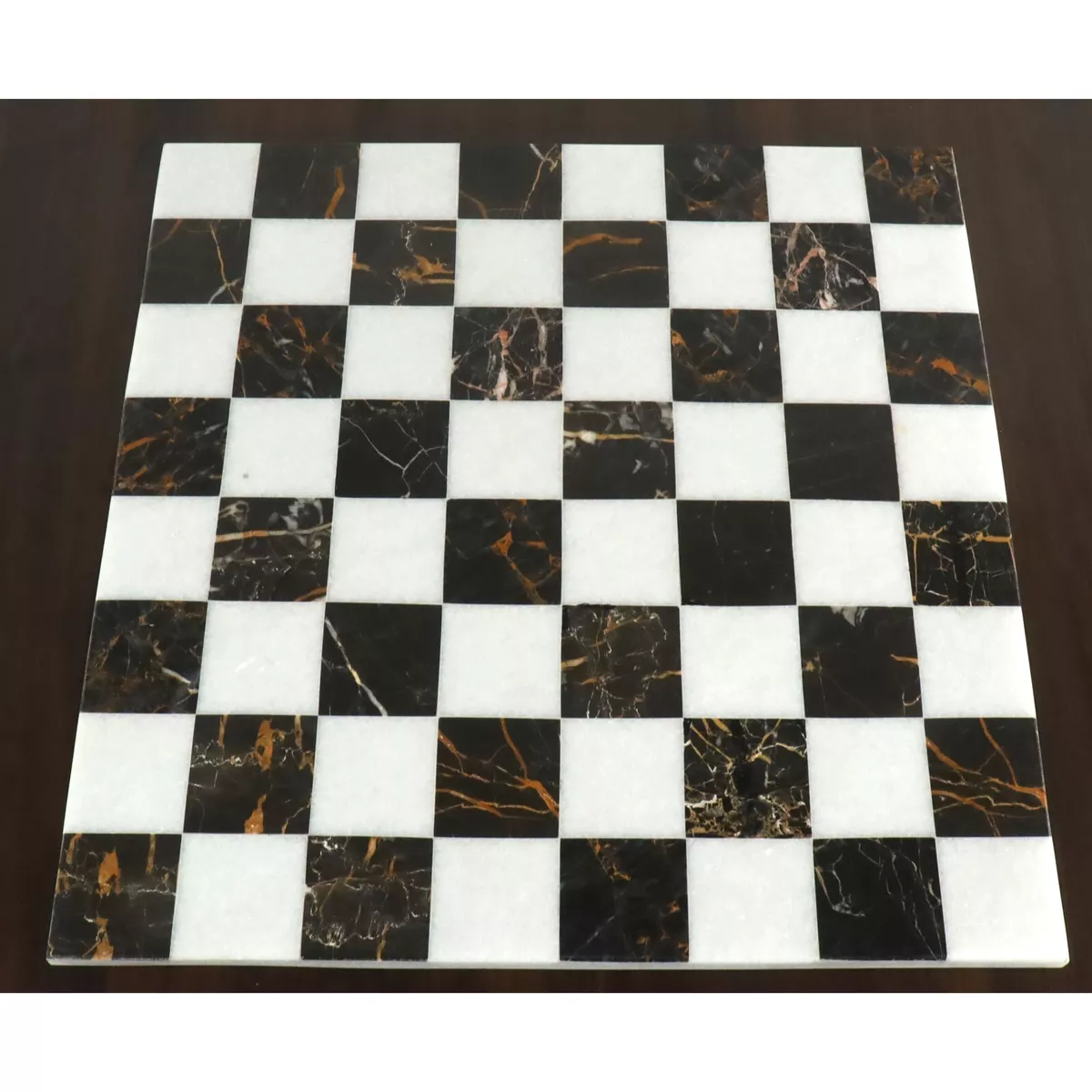 Black and White Marble Stone Chess Pieces & Board Set – royalchessmall