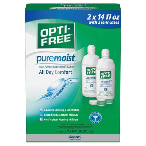OPTI-FREE PureMoist Multi-Purpose Solution, 28 Ounces - 第 1/3 張圖片