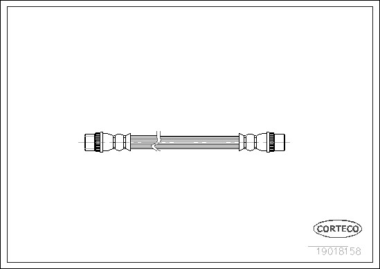 Corteco 19018158 Bremsschlauch Hinten Vorne 185 Mm FüR Peugeot Renault-image