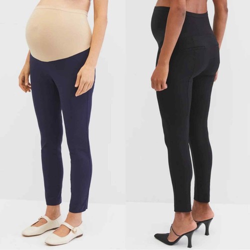 navy maternity dress pants
