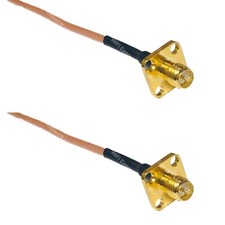RG316 RP-SMA Female Flange to RP-SMA Female Flange RF Cable Rapid-SHIP LOT