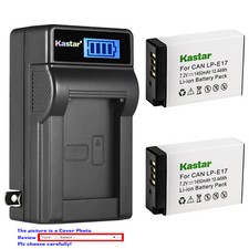 Kastar Battery LCD Wall Charger for Canon LP-E17 LPE17 Canon EOS 77D 8000D DSLR