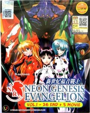 DVD Anime Neon Genesis Evangelion Complete Series 1-26 5 Movies English Dub