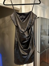 NWT Windsor Black Formal Dress with side ruching, size medium