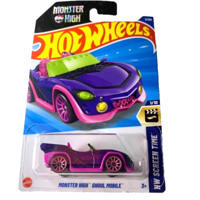 HOT WHEELS 2025 MONSTER HIGH GHOUL MOBILE METALFLAKE PURPLE 3/250
