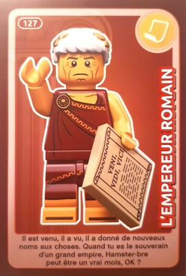 Create Your World Lego Card 2018 Auchan No. 127 The Roman Emperor