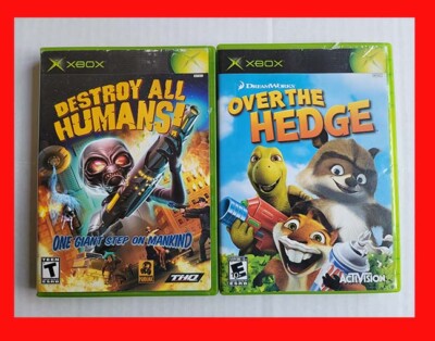 Microsoft XBOX DreamWorks Over The Hedge + Destroy All Humans Video Game Lot CIB