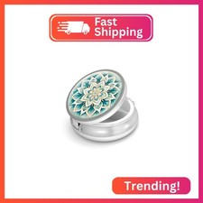 Pill Box-3 Compartment Small Pill Case for Purse Pocket Mini Metal Pill Holder