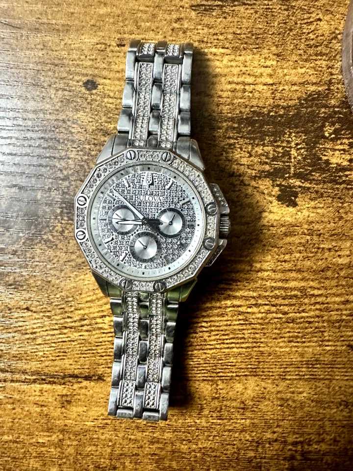 Bulova Men's Octava Crystal Stainless Steel Silver 42mm Watch 96C134 - Image 2 of 4