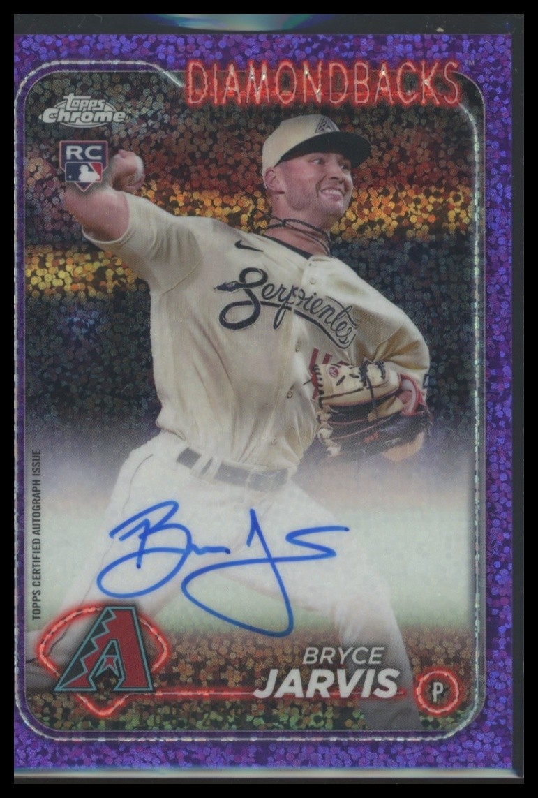 2024 Topps Chrome #RA-BJ Bryce Jarvis Autographs Purple Speckle Refractor #/299