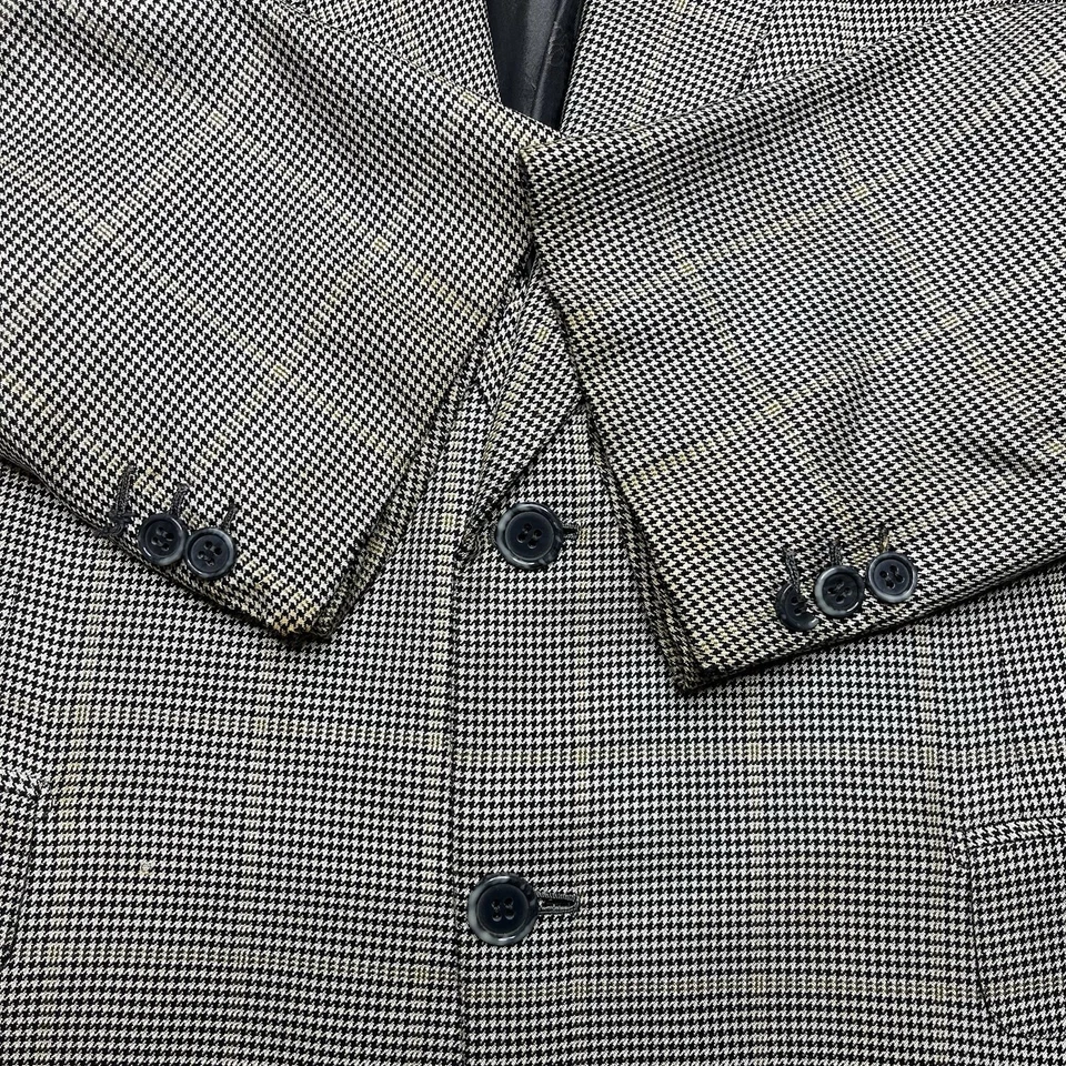 Blazer Brioni “COLONNA” Lana Seda Pata de Gallo Ventana Para Hombres Talla 46R Abrigo Deportivo Foto 4 de 4